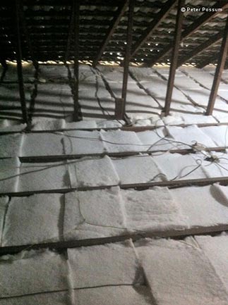 Insulation Installed In Roof Cavity Insulation Installed In Roof Cavity